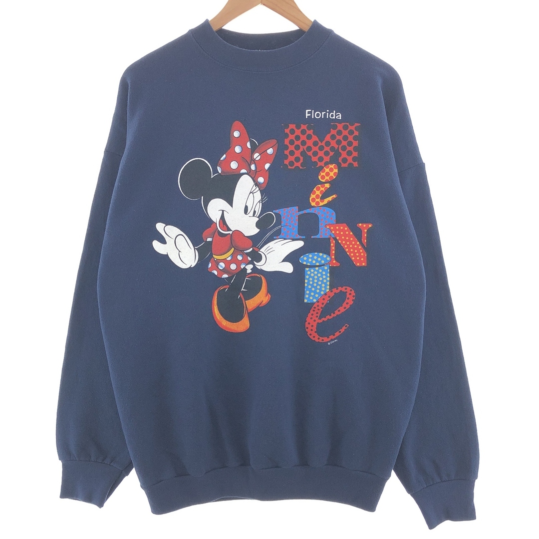 90年代 タルテックス TULTEX MINNIE MOUSE ミニーマウス キャラクタースウェットシャツ トレーナー USA製 メンズXL ヴィンテージ /taa001436