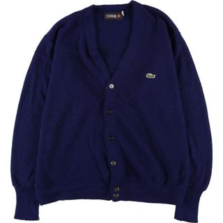 ラコステ(LACOSTE)の古着 70年代 ラコステ LACOSTE IZOD アクリルニットカーディガン メンズM ヴィンテージ /eaa369595(カーディガン)