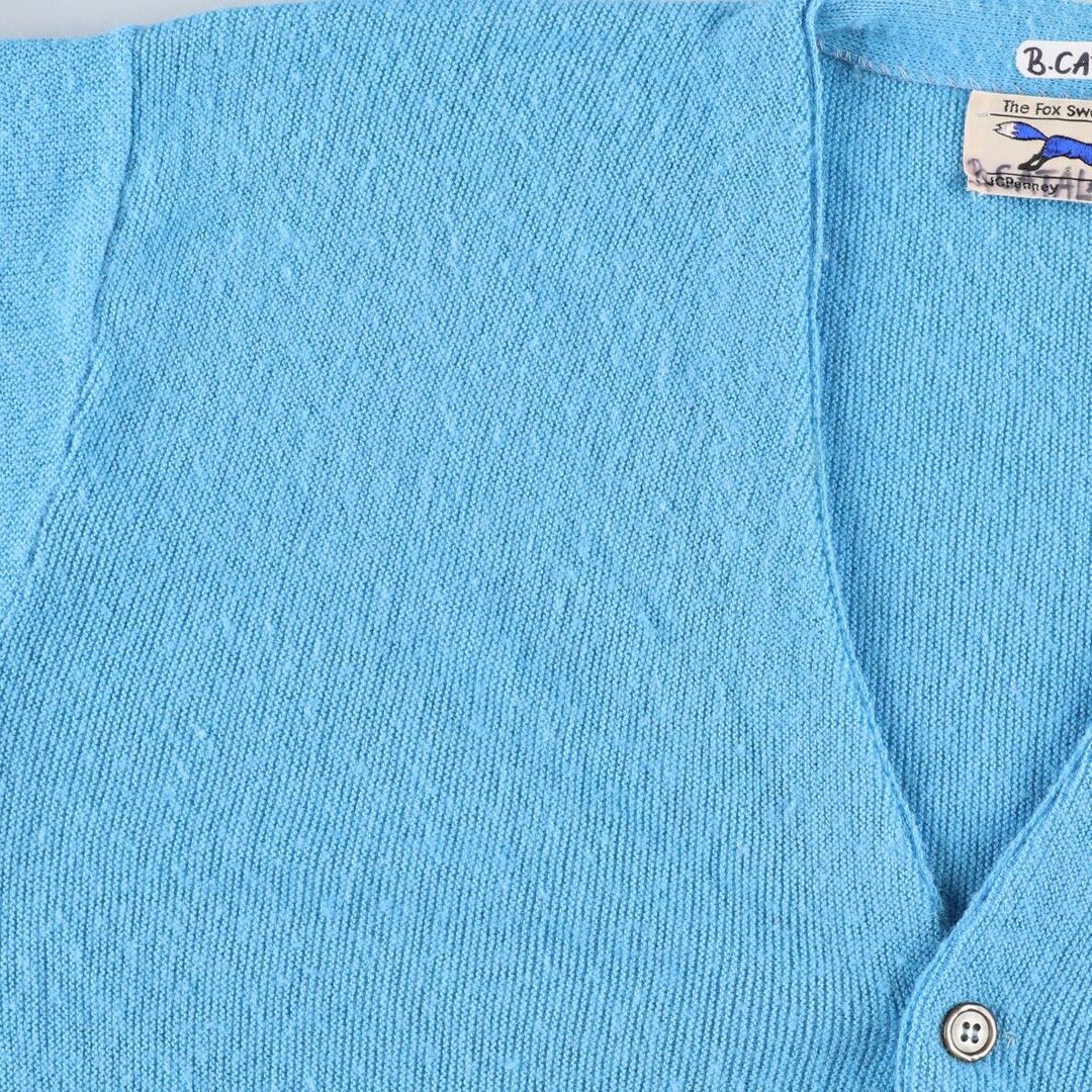 古着 80年代 ジェイシーペニー J.C.Penney The Fox Sweater アクリルニットカーディガン メンズL ヴィンテージ  /eaa369685