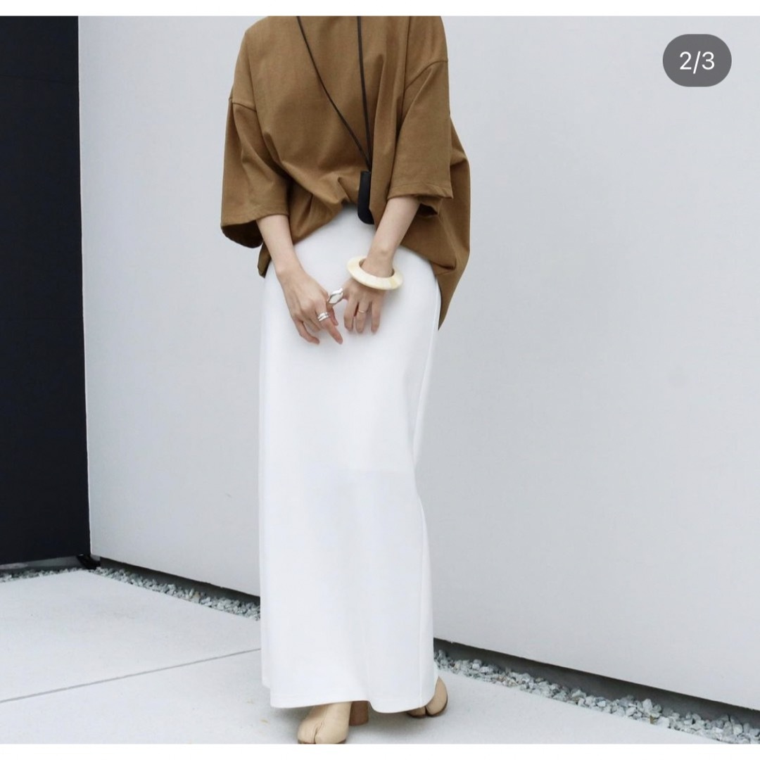 aere jersey cut skirt -made in japan レディースのスカート(ロングスカート)の商品写真