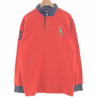 ラルフローレン(Ralph Lauren)の古着 ラルフローレン Ralph Lauren POLO by Ralph Lauren ミドルポニー ナンバリング 長袖 ラガーシャツ メンズXXL /taa001197(シャツ)