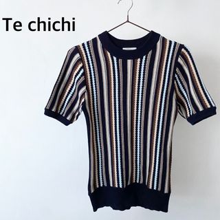 テチチ(Techichi)のTe chichi テチチ　半袖　ストライプ　ニット　トップス(ニット/セーター)