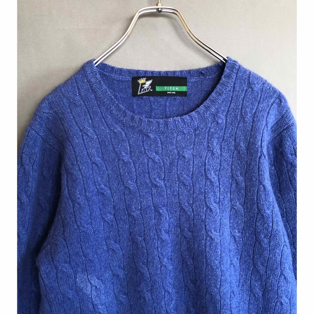 【幸せの青いニット】FAT ヴィンテージ ニットセーターニット/セーター