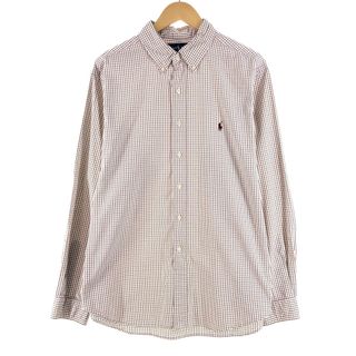 ラルフローレン(Ralph Lauren)の古着 ラルフローレン Ralph Lauren CLASSIC FIT クラシックフィット 長袖 ボタンダウンチェックシャツ メンズXL /eaa371349(シャツ)