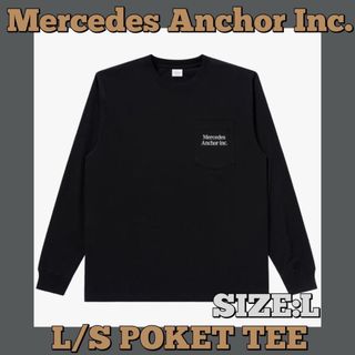 ★メルセデスアンカーインク★ロンT/黒/ブラック/L/Mercedes/ポケット(Tシャツ/カットソー(七分/長袖))