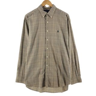 ラルフローレン(Ralph Lauren)の古着 ラルフローレン Ralph Lauren BLAKE 長袖 ボタンダウンチェックシャツ メンズXL /eaa371353(シャツ)