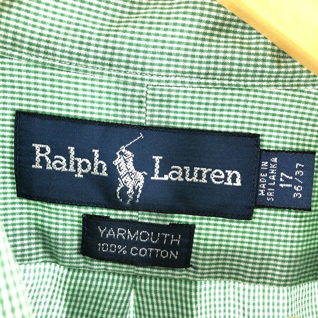 Ralph Lauren(ラルフローレン)の古着 ラルフローレン Ralph Lauren YARMOUTH 長袖 ボタンダウンチェックシャツ メンズXXL /eaa371355 メンズのトップス(シャツ)の商品写真