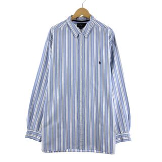 ラルフローレン(Ralph Lauren)の古着 ビッグサイズ ラルフローレン Ralph Lauren CLASSIC FIT クラシックフィット オックスフォード 長袖 ボタンダウンストライプシャツ メンズXXXL /eaa373148(シャツ)