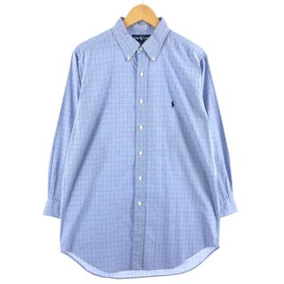 ラルフローレン(Ralph Lauren)の古着 ラルフローレン Ralph Lauren YARMOUTH 長袖 ボタンダウンチェックシャツ メンズL /eaa373671(シャツ)