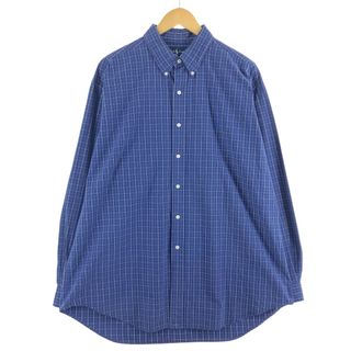 ラルフローレン(Ralph Lauren)の古着 ラルフローレン Ralph Lauren BLAKE 長袖 ボタンダウンチェックシャツ メンズXL /eaa373672(シャツ)