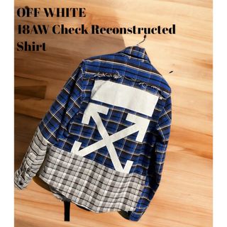 OFF-WHITE オフホワイト QUOTE グレーチェックシャツ S