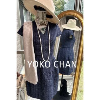綺麗なお姉さんのYOKO CHANツイードデザインワンピース-