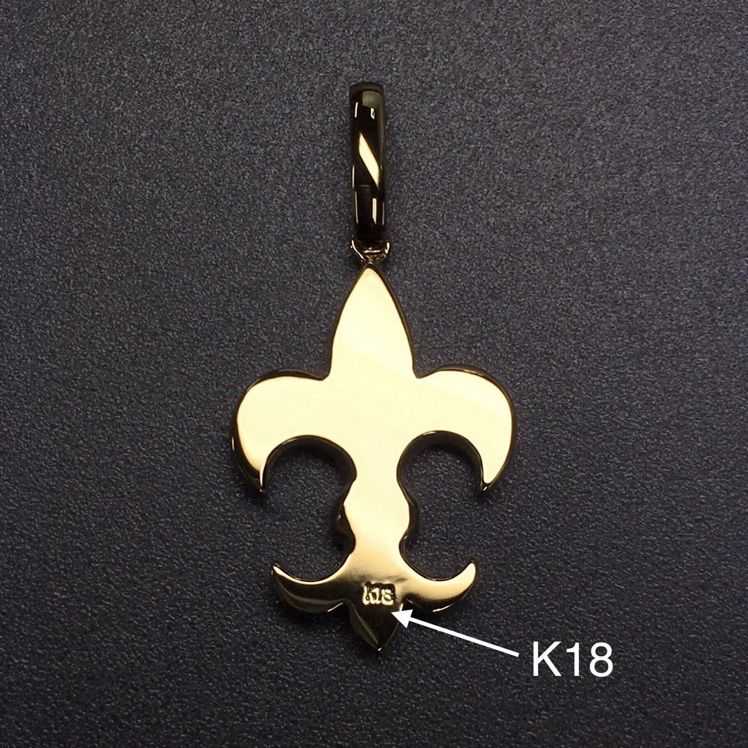 K18 ユリ紋章《大》ネックレス 18金 地金物