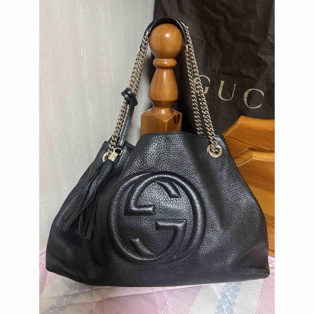 Gucci(グッチ)のGUCCI バッグ ソーホー ブラック レディースのバッグ(トートバッグ)の商品写真