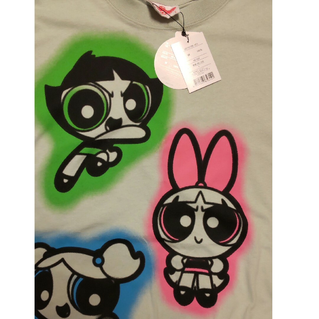 The Powerpuff Girls ネオンプリント OVER Tシャツ メンズのトップス(Tシャツ/カットソー(半袖/袖なし))の商品写真