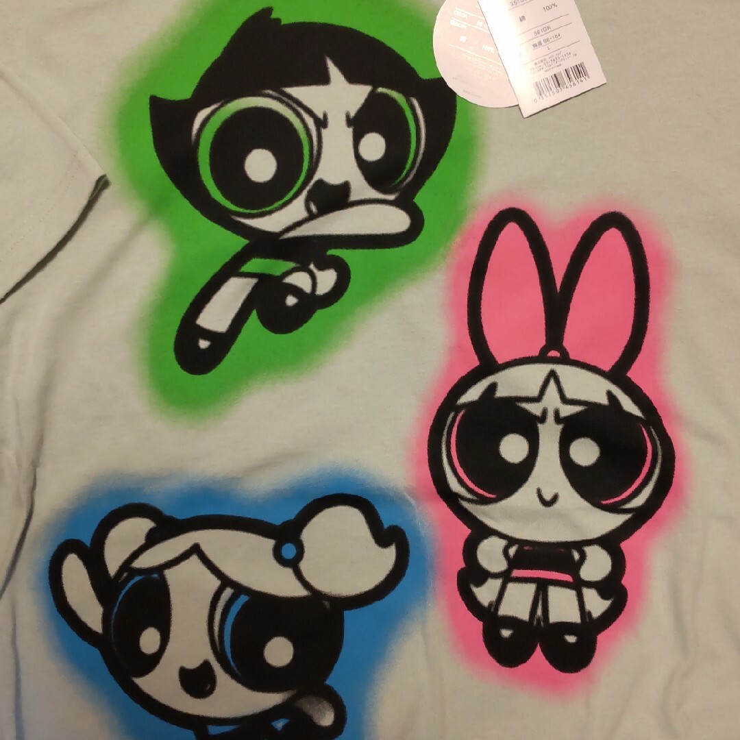 The Powerpuff Girls ネオンプリント OVER Tシャツ メンズのトップス(Tシャツ/カットソー(半袖/袖なし))の商品写真