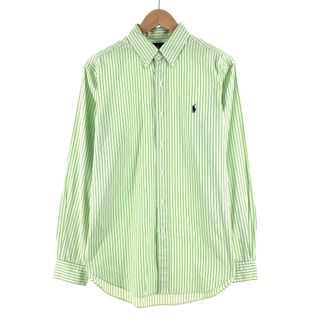 ラルフローレン(Ralph Lauren)の古着 ラルフローレン Ralph Lauren CLASSICFIT 長袖 ボタンダウンストライプシャツ メンズL /eaa373135(シャツ)