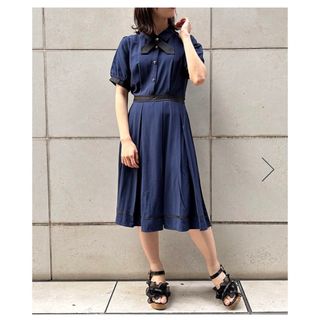 アクシーズファム(axes femme)のアクシーズファム　クロスタイ付　ワンピース　リボン　新品　タグ付き(ひざ丈ワンピース)