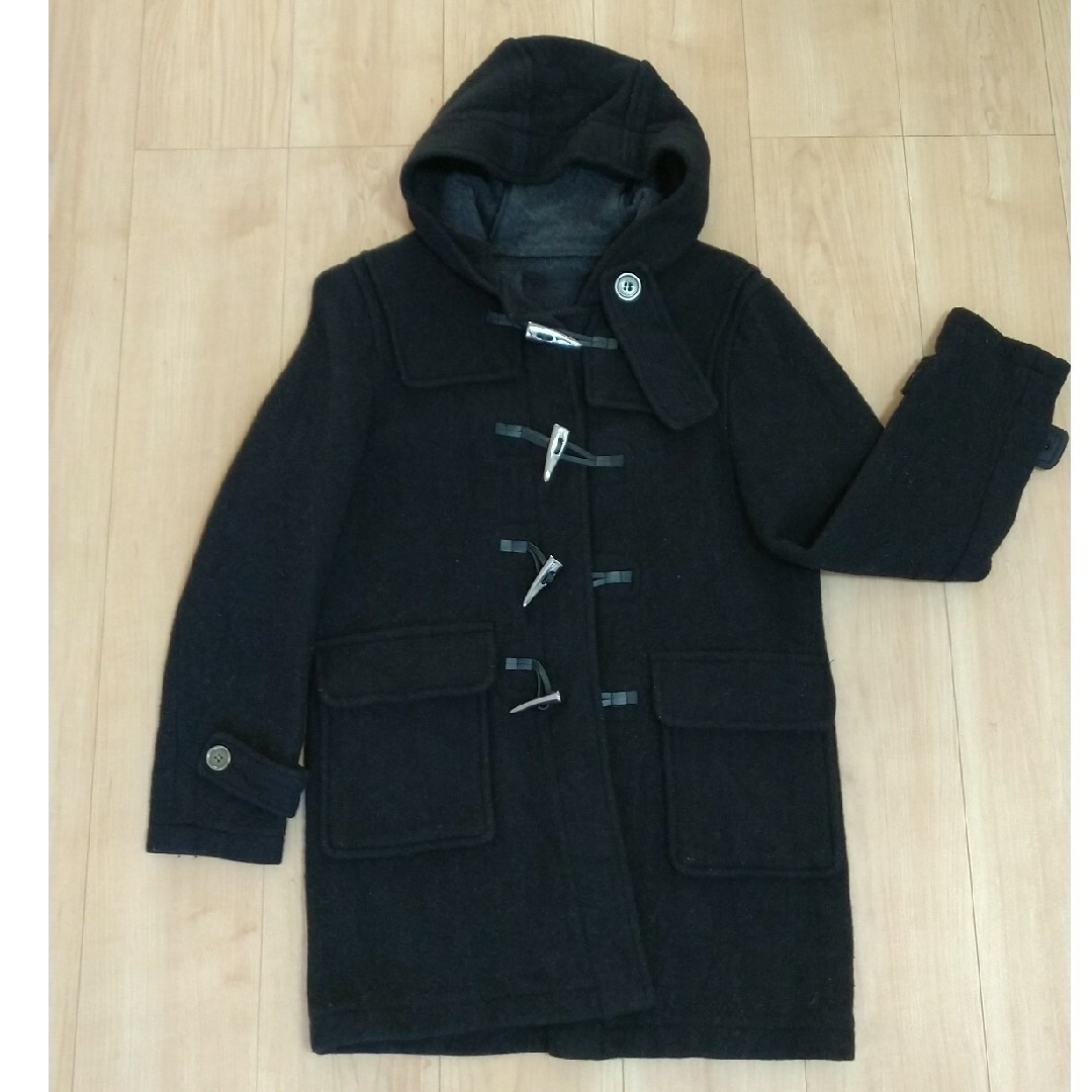 JEANASIS(ジーナシス)のジーナシス 黒 コート ダッフルコート ブラック フリーサイズ レディースのジャケット/アウター(ダッフルコート)の商品写真