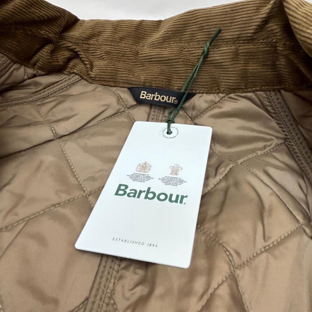 新品 BARBOUR メンズ キルティングジャケット ASHBY サンドＭサイズ