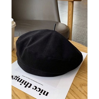 ZARA - ベレー帽、ノーブランド インポート商品🌈 ブラックAW