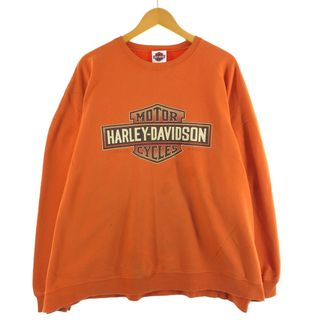 ハーレーダビッドソン(Harley Davidson)の古着 ハーレーダビッドソン Harley-Davidson プリントスウェットシャツ トレーナー メンズXL /eaa374857(スウェット)