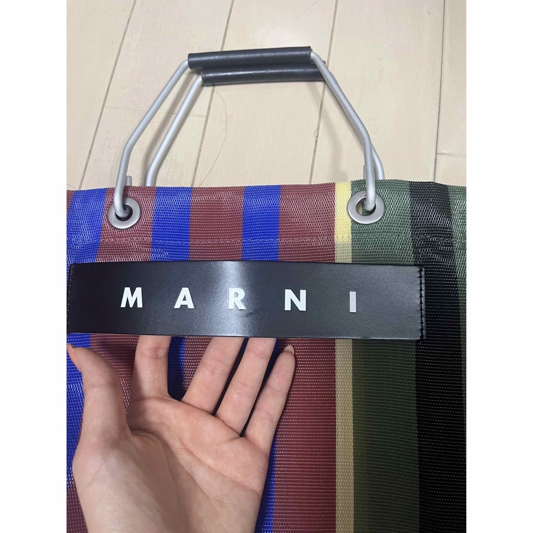 MARNI　マーケット　ストライプバッグ　ディープレイク　マルニ　新品未使用