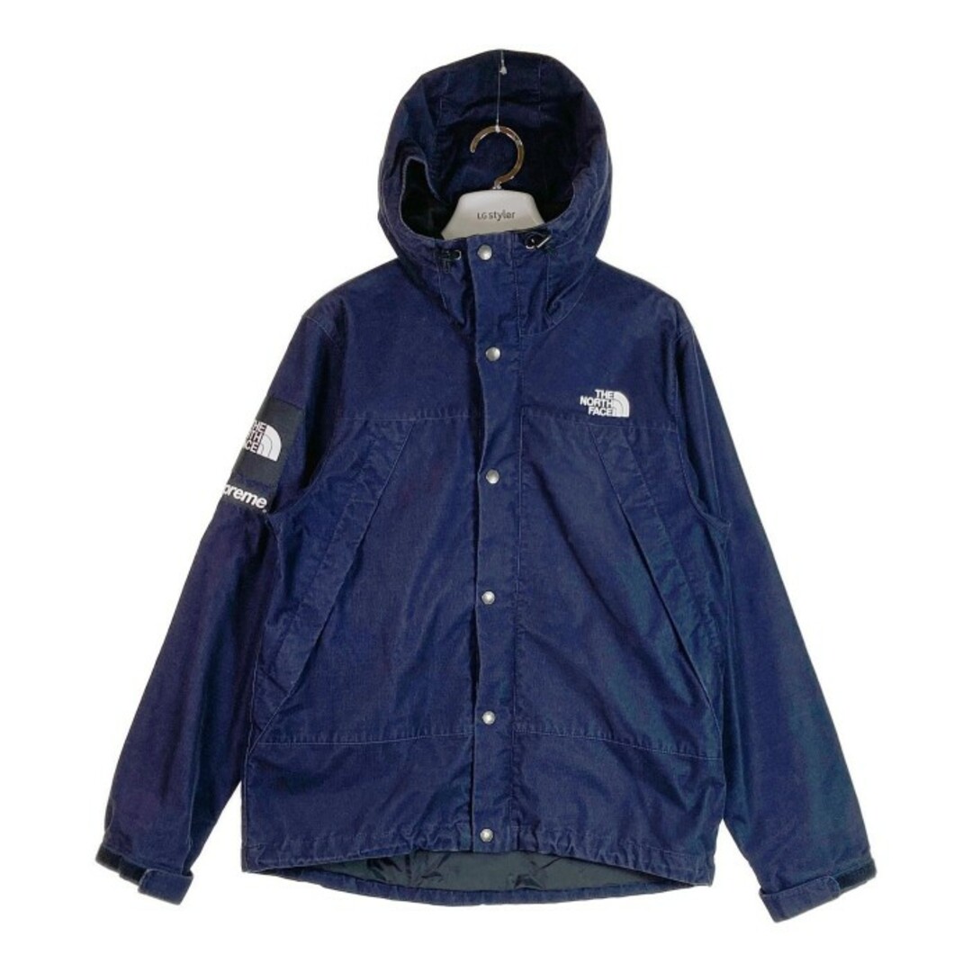 ★シュプリーム×ザノースフェイス NP01250 Corduroy Mountain Shell Jacket コーデュロイ マウンテン シェル ジャケット ネイビー sizeS