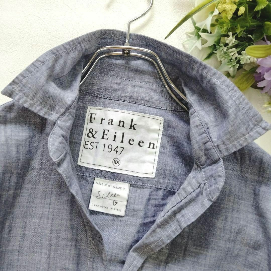 美品 フランクアンドアイリーン シャツ ライトブルー EILEEN ゆったりめ- 美品 フランクアンドアイリーン シャツ ライトブルー EILEEN ゆったりめ-