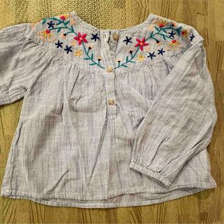 ザラキッズ(ZARA KIDS)のzara kids ザラ　長袖刺繍ブラウス　98サイズ(ブラウス)