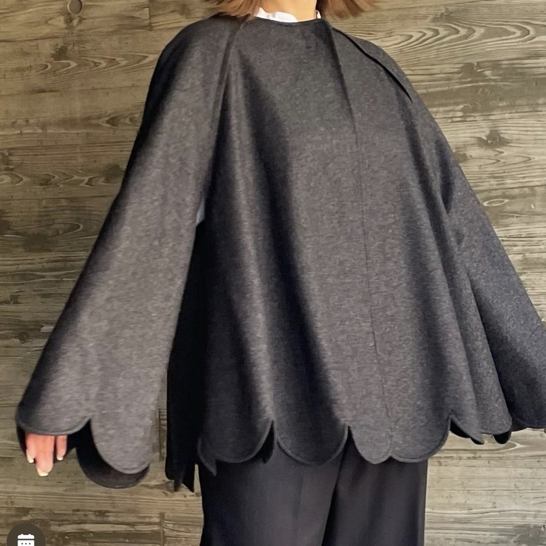 cygne スカラップケープ Sophie グレー シーニュ