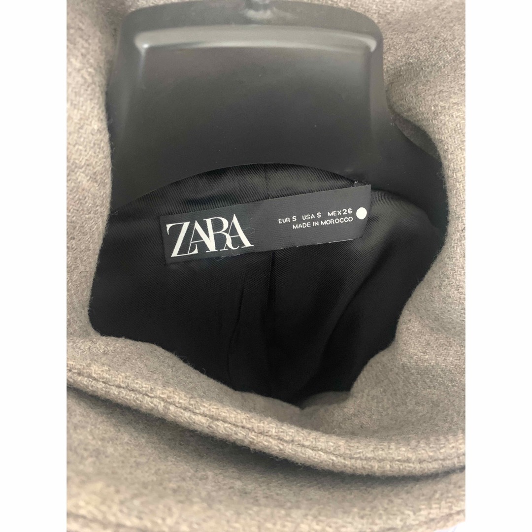 ZARA(ザラ)のZara ウールオーバーサイズコート　S 美品 レディースのジャケット/アウター(ロングコート)の商品写真