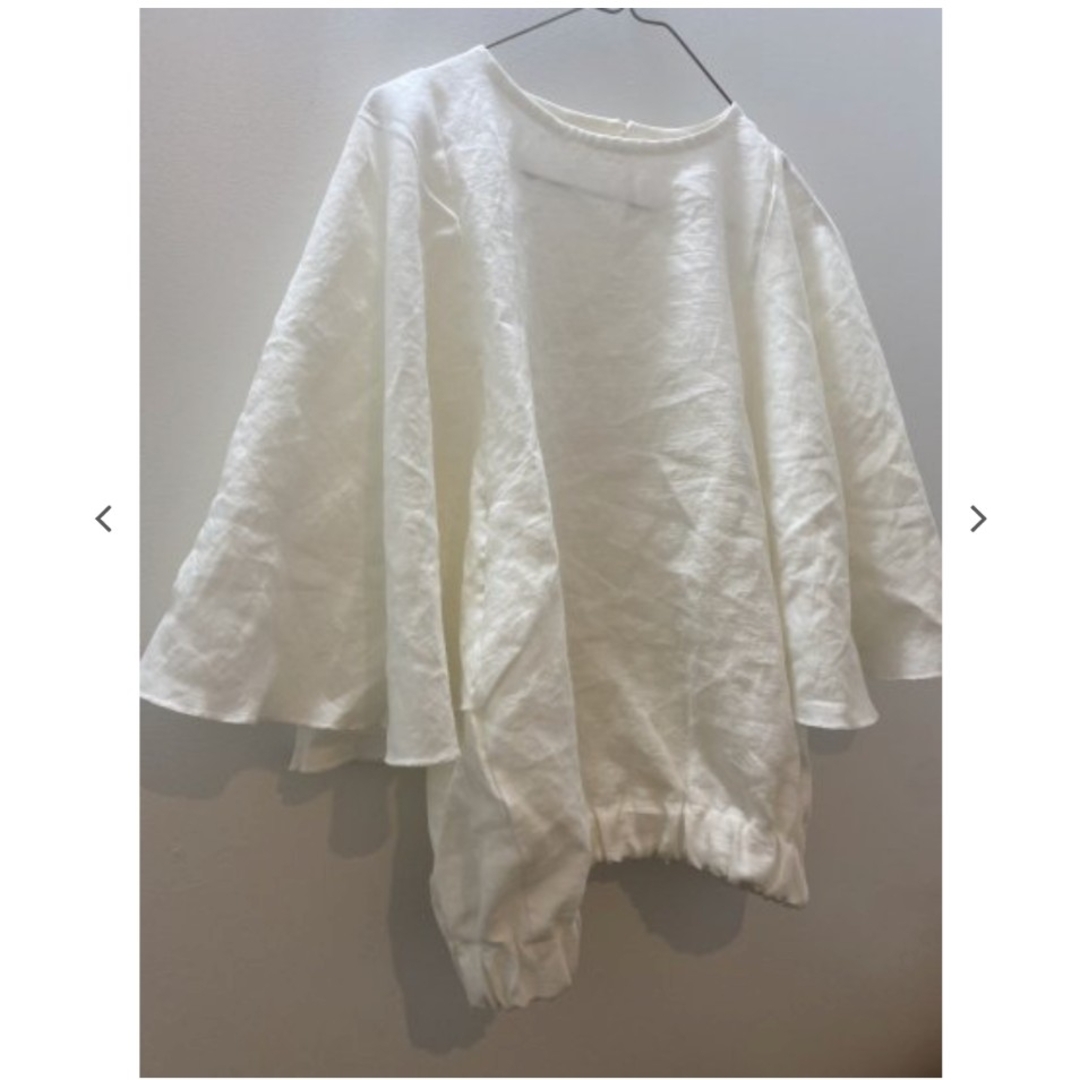 【ito fukuoka】flare sleeve tops リネン 作家さん レディースのトップス(シャツ/ブラウス(半袖/袖なし))の商品写真