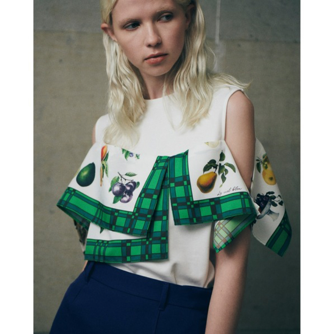 LE CIEL BLEU - 【美品】LE CIEL BLEU Paneled Scarf Topsの通販 by