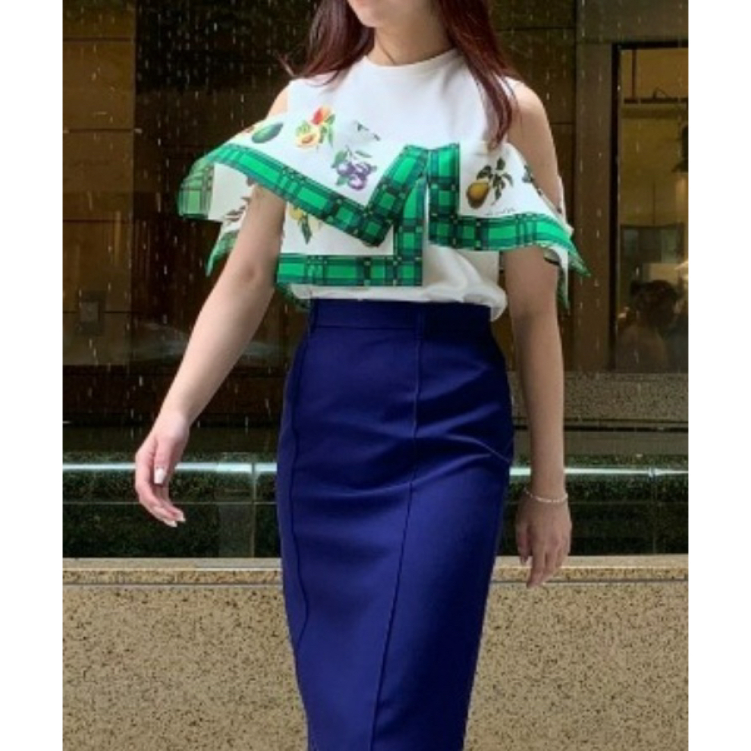 LE CIEL BLEU - 【美品】LE CIEL BLEU Paneled Scarf Topsの通販 by