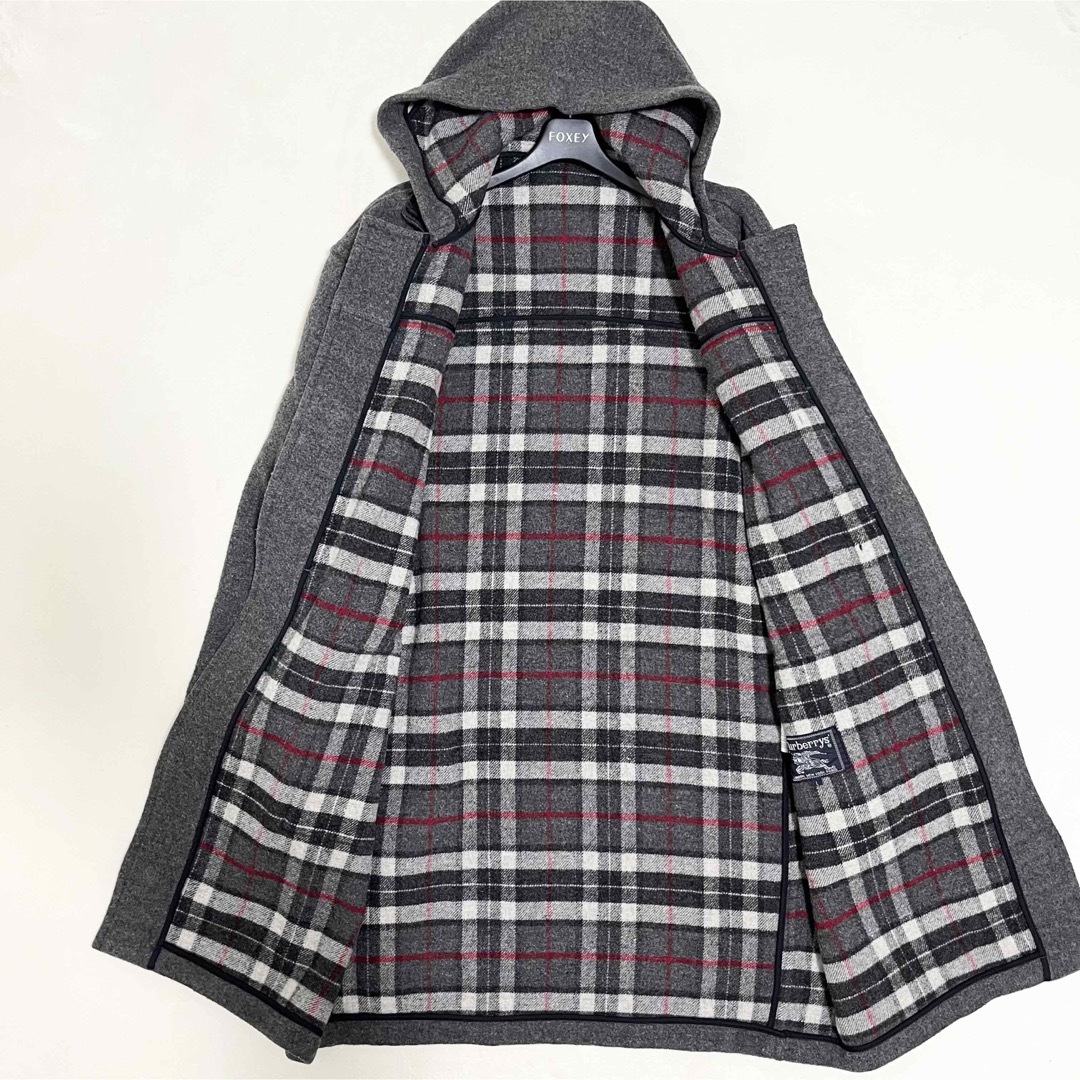 新色登場 【美品】BURBERRY ダッフルコート ロング丈 裏地チェック柄