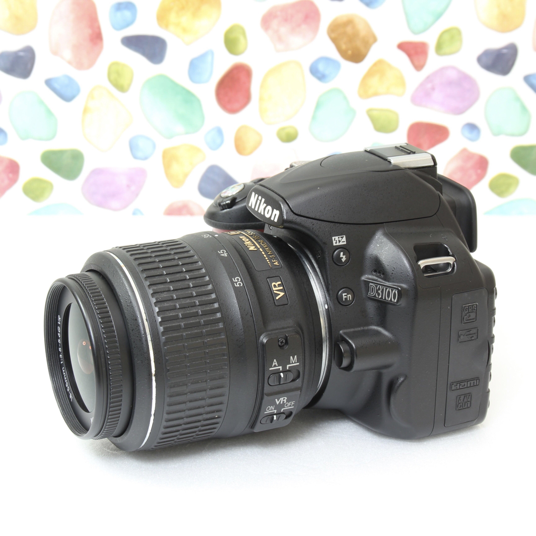 ❤初心者スタート美品セット❤Nikon ニコン D3100 一眼レフ レンズyumeカメラ