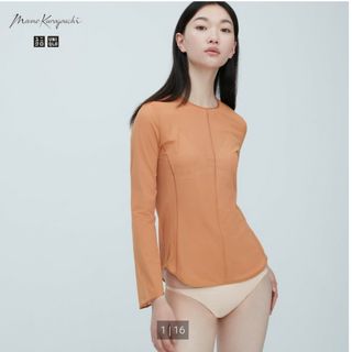 ユニクロ(UNIQLO)のタグ付き新品♪ユニクロ☆シアークルーネックT(Tシャツ(長袖/七分))