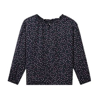 アーペーセー(A.P.C)のA.P.C アーペーセー Julie ブラウス ドット 34 ダークネイビー(カットソー(長袖/七分))