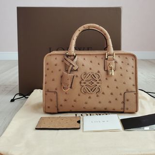 ロエベ(LOEWE)の新品同様《ロエベ》アマソナ23 バッグ オーストリッチ オーダー アナグラム(ハンドバッグ)