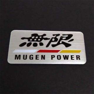 ホンダ(ホンダ)の無限　MUGEN 　アルミニウムステッカー　Bタイプ　1枚(車外アクセサリ)