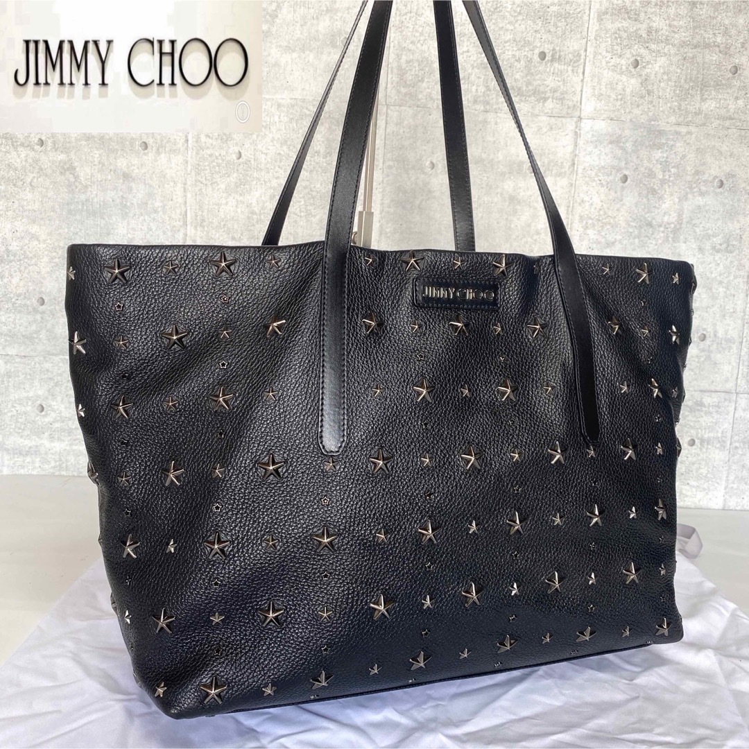 JIMMY CHOO(ジミーチュウ)のSH様専用JIMMY CHOO PIMLICO 黒 スタースタッズ トートバッグ メンズのバッグ(トートバッグ)の商品写真