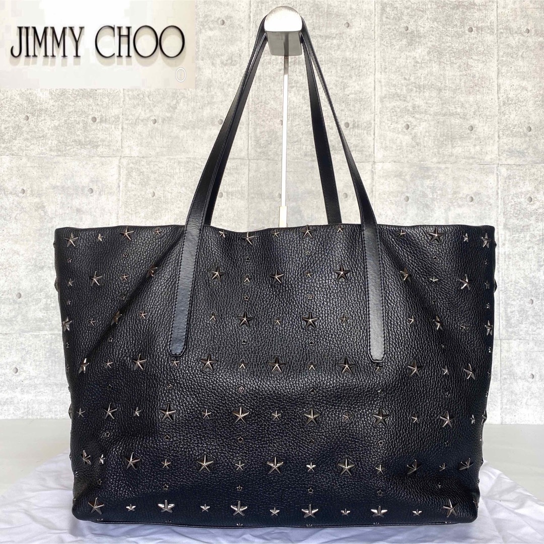 JIMMY CHOO(ジミーチュウ)のSH様専用JIMMY CHOO PIMLICO 黒 スタースタッズ トートバッグ メンズのバッグ(トートバッグ)の商品写真