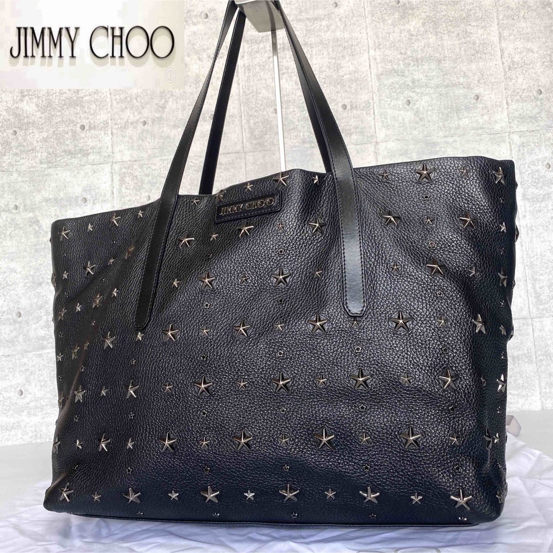 JIMMY CHOO(ジミーチュウ)のSH様専用JIMMY CHOO PIMLICO 黒 スタースタッズ トートバッグ メンズのバッグ(トートバッグ)の商品写真