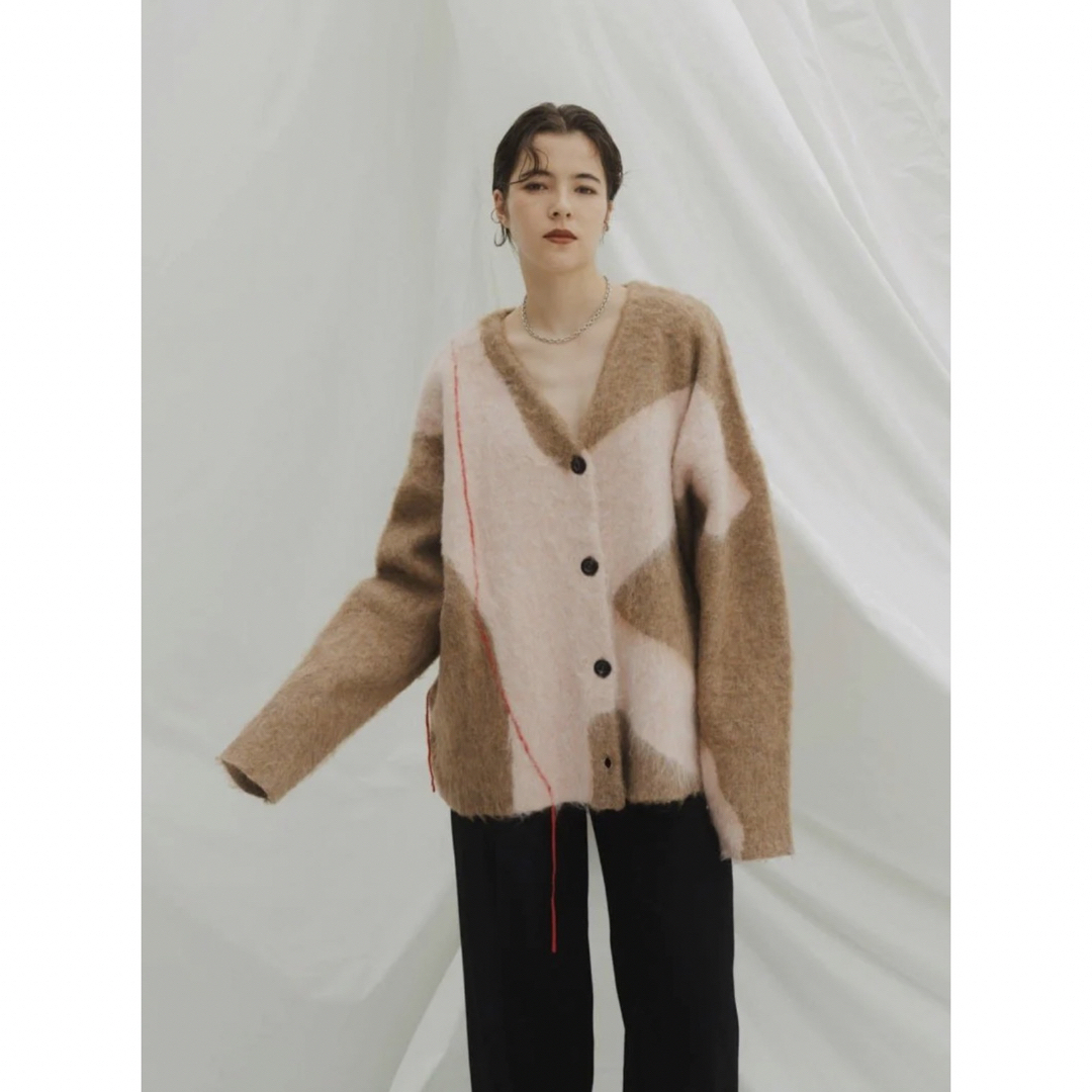 knuth marf accent mohair cardigan新作の通販 by みみ's shop|ラクマ