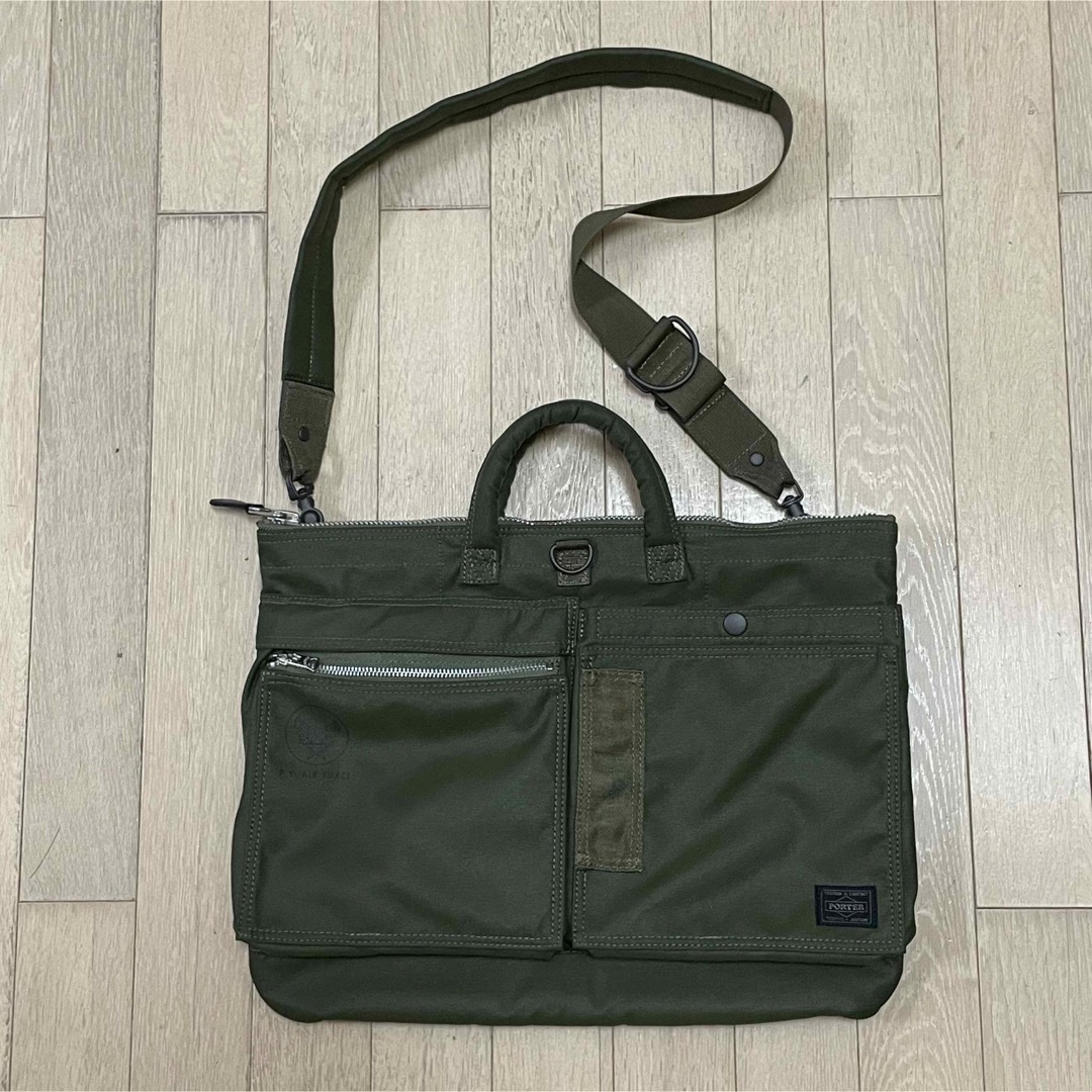 PORTER FLYING ACE 2WAY BRIEFCASE OLIVE