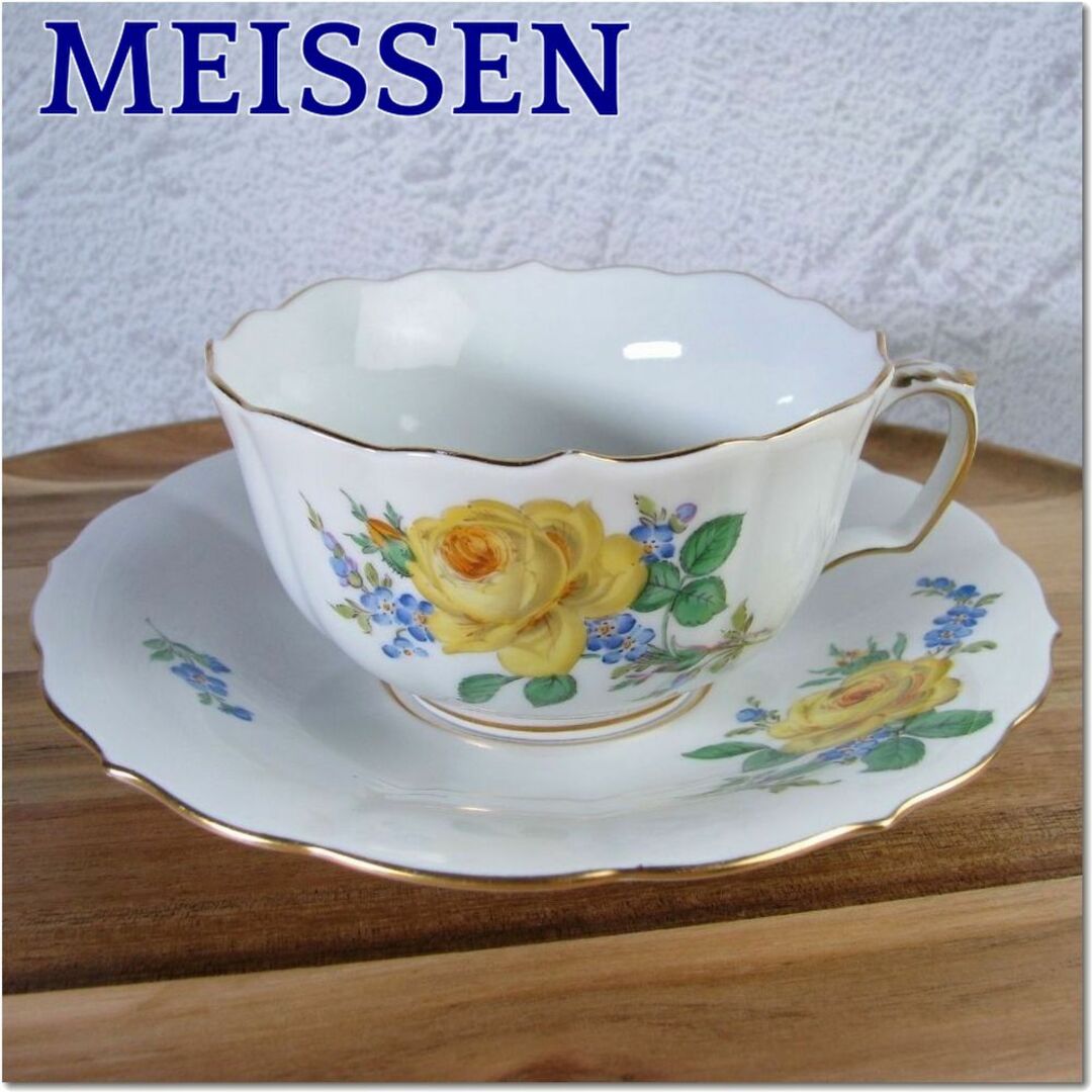 希少品】マイセン イエローローズ カップu0026ソーサー1客 / 23h029-