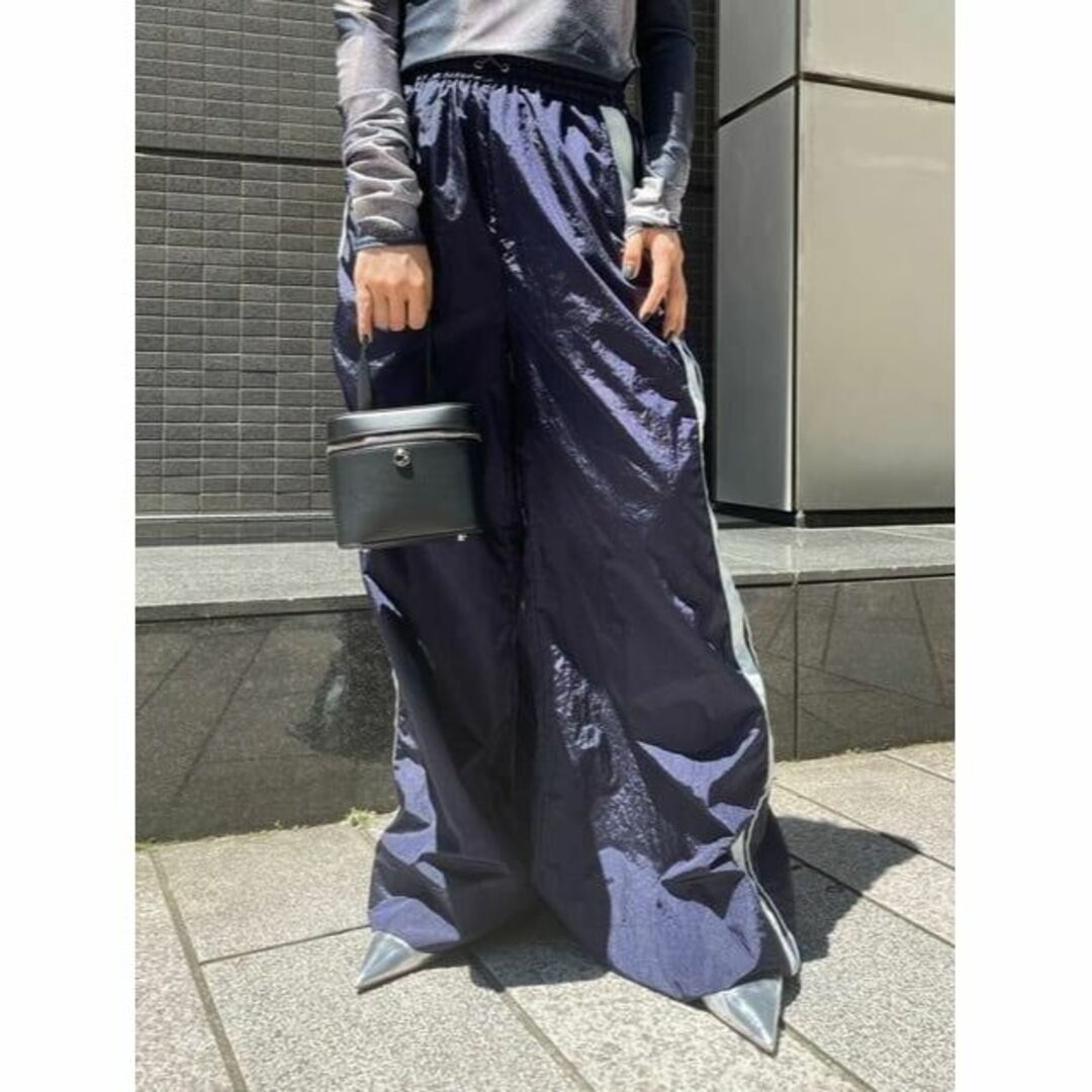 ㉞ PRANK PROJECT Side Line Wide Pants NVY