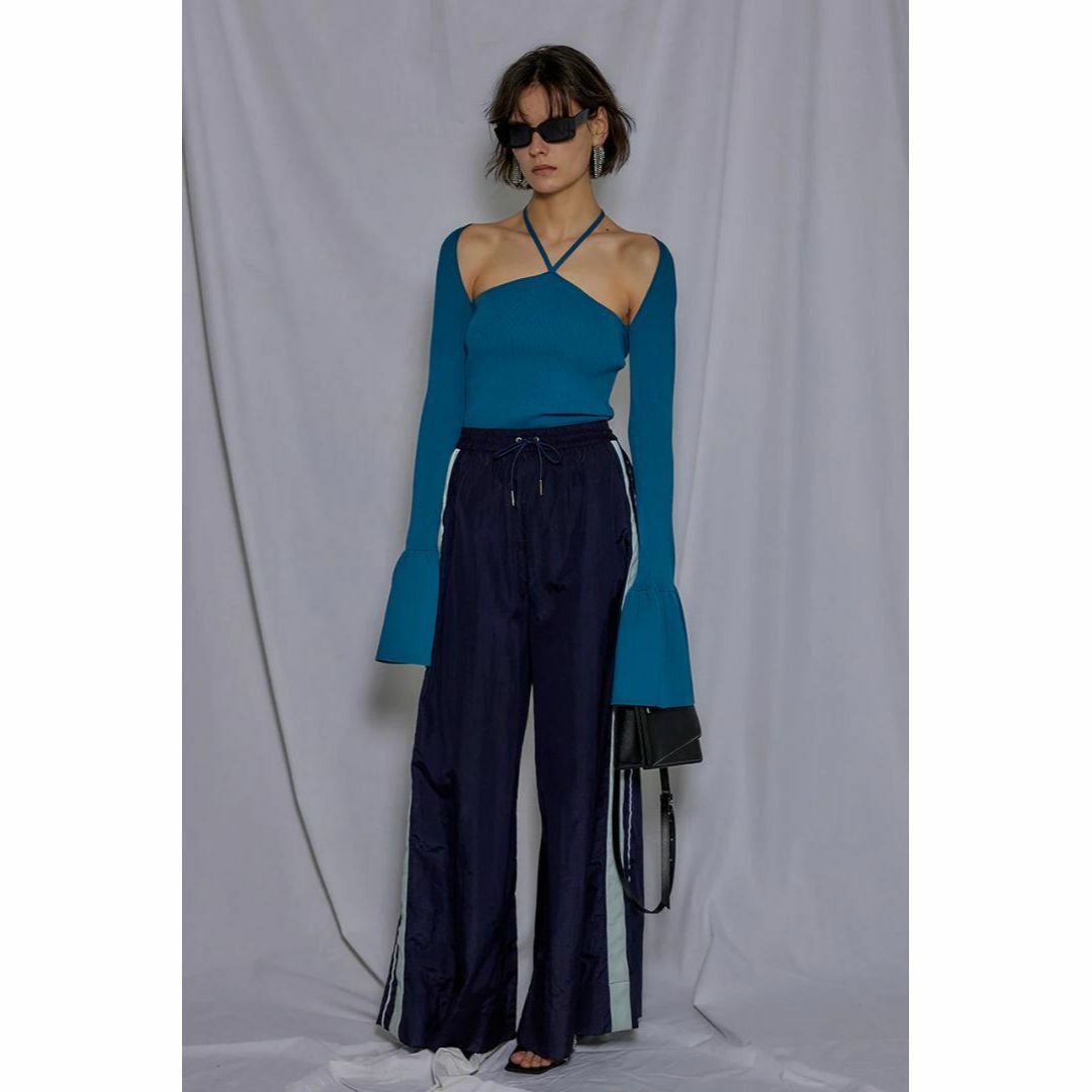 ㉞ PRANK PROJECT Side Line Wide Pants NVY