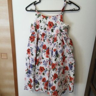 エイチアンドエム(H&M)の花柄キッズワンピース　140(ワンピース)